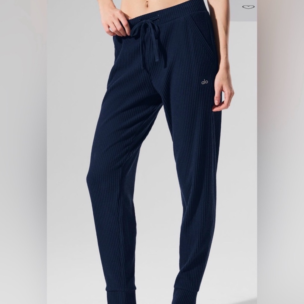 ALO YOGA Navy Joggers (S) with Matching Hoodie Size (XS)